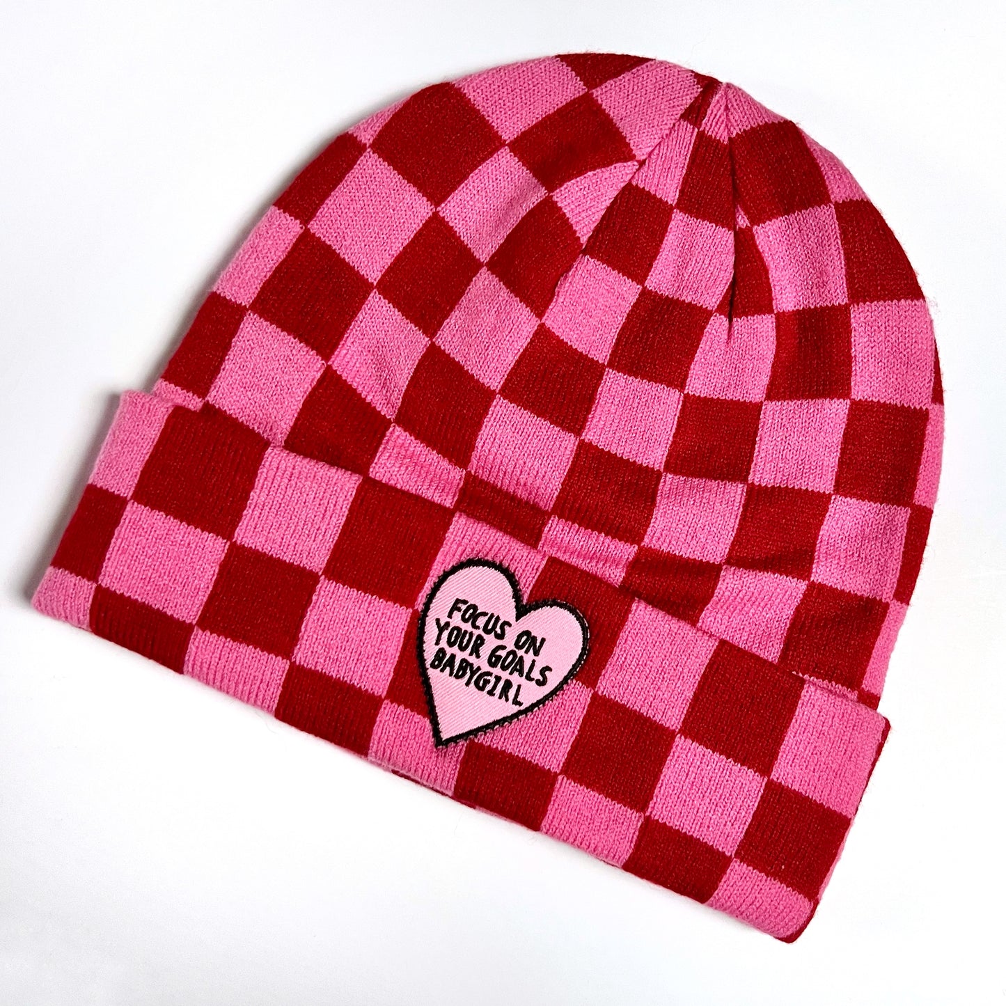 focus on your goals babygirl beanie