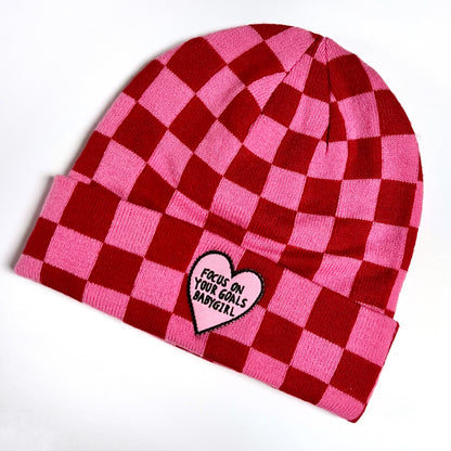 focus on your goals babygirl beanie