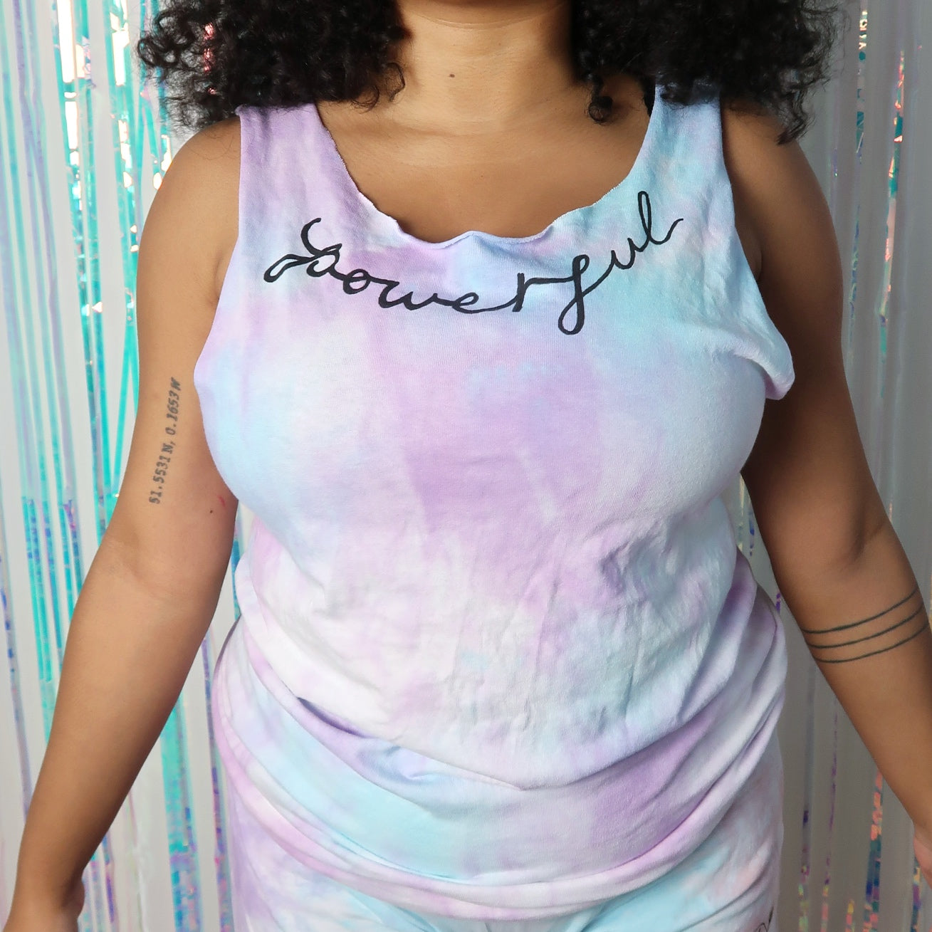 powerful tie dye vest top - v.2