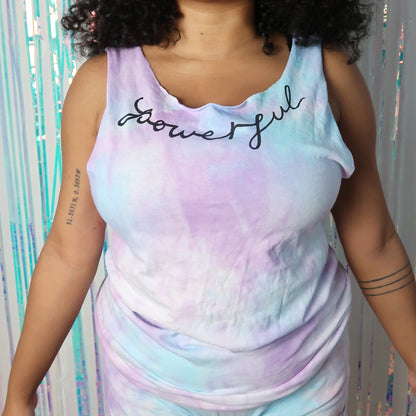 powerful tie dye vest top - v.2