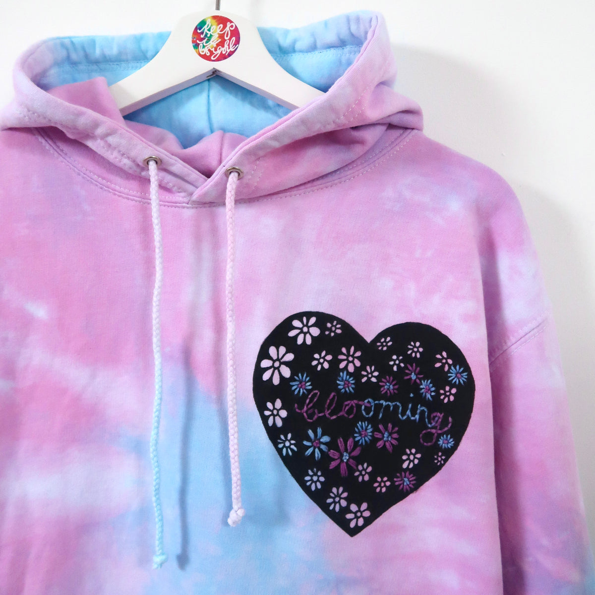 blooming tie dye hoodie