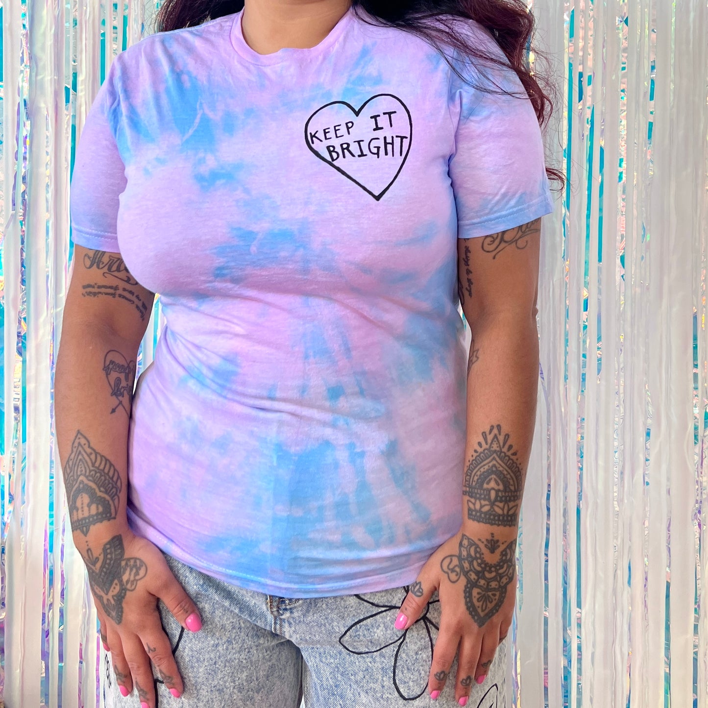 keep it bright tie-dye t-shirt
