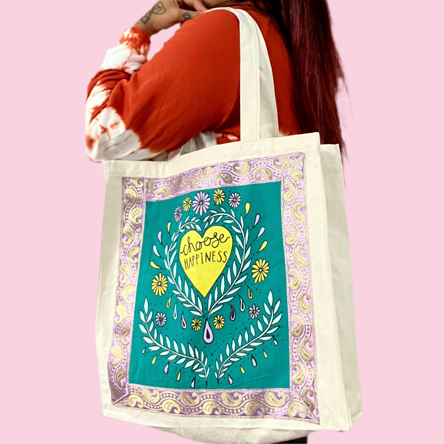 choose happiness tote bags | 4 colours