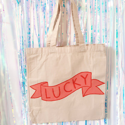 lucky - large tote bag