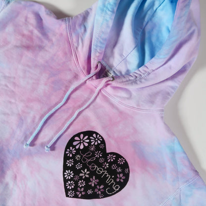 blooming tie dye hoodie