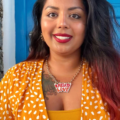radiate love necklace - chunky gold