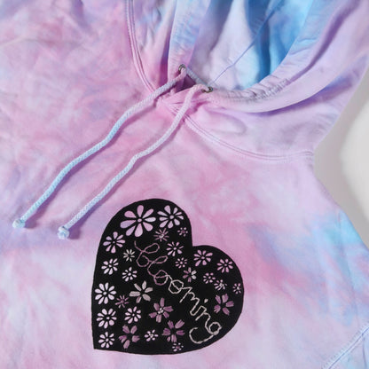 blooming tie dye hoodie