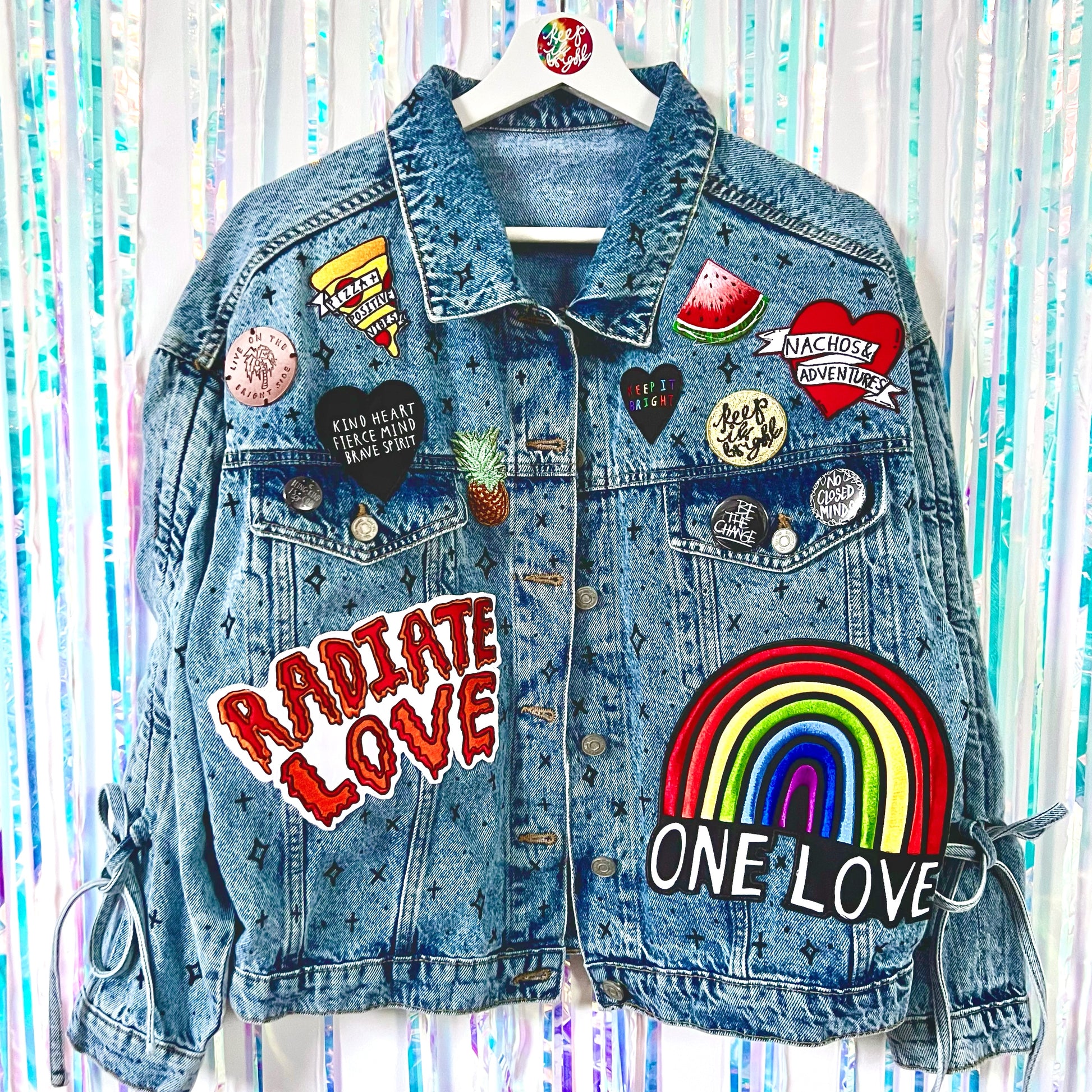 Road Trip denim jacket unique statement clothing dopamine