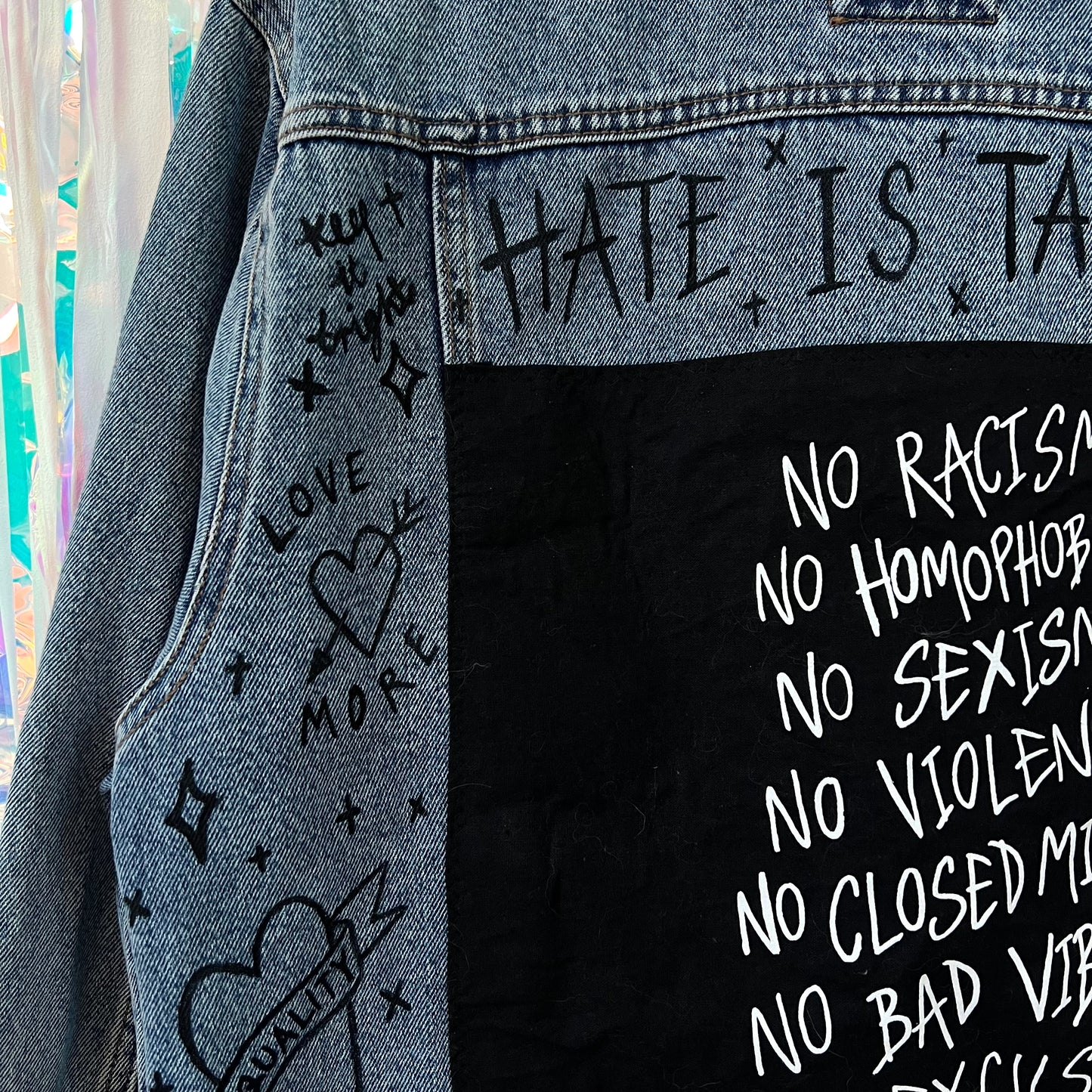 stand up, speak up denim jacket