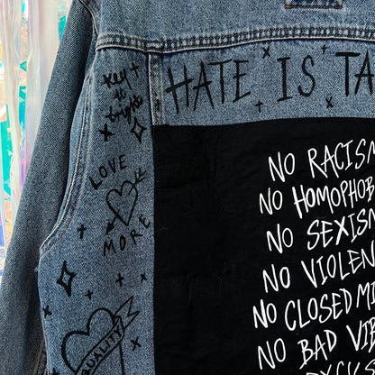 stand up, speak up denim jacket