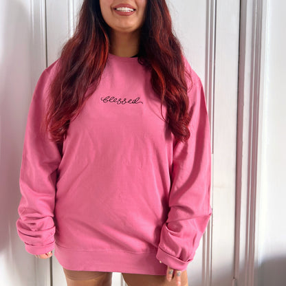 blessed embroidered sweatshirt | 4 colours
