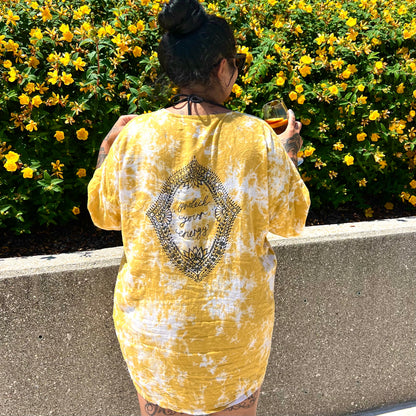 protect your energy tie dye kimono top