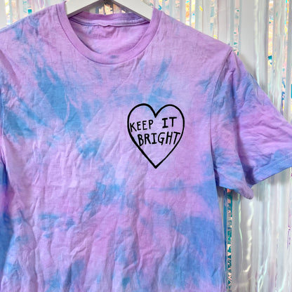 keep it bright tie-dye t-shirt