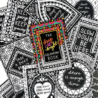 keep it bright colouring book - 10 prints