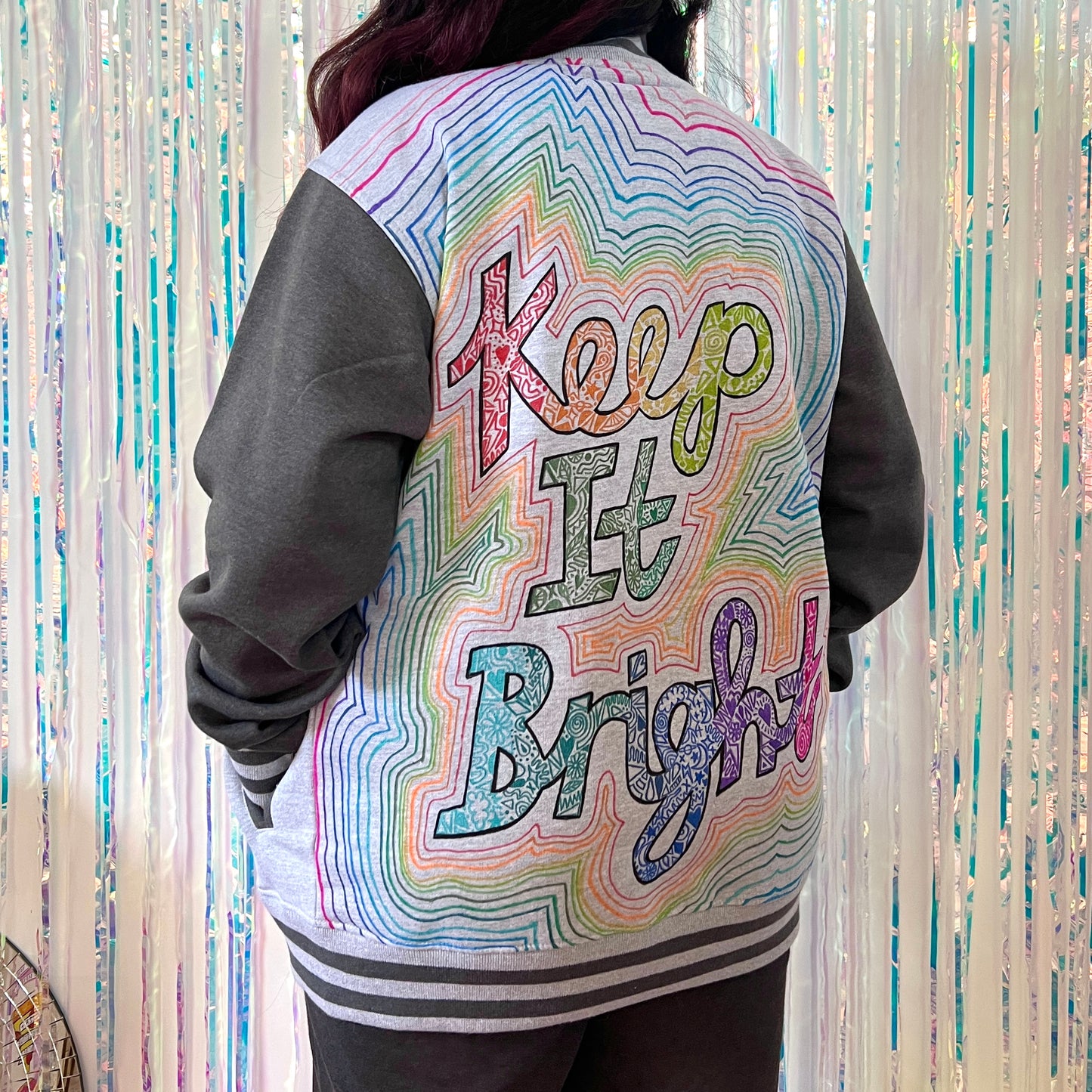 keep it bright varsity jacket