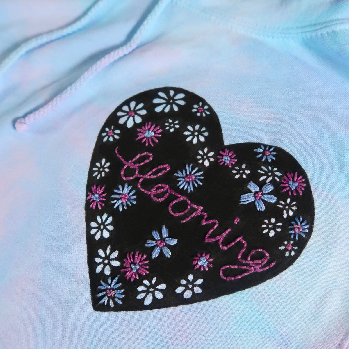 blooming tie dye hoodie