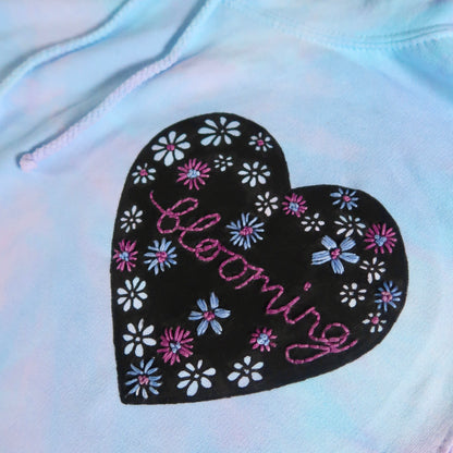 blooming tie dye hoodie