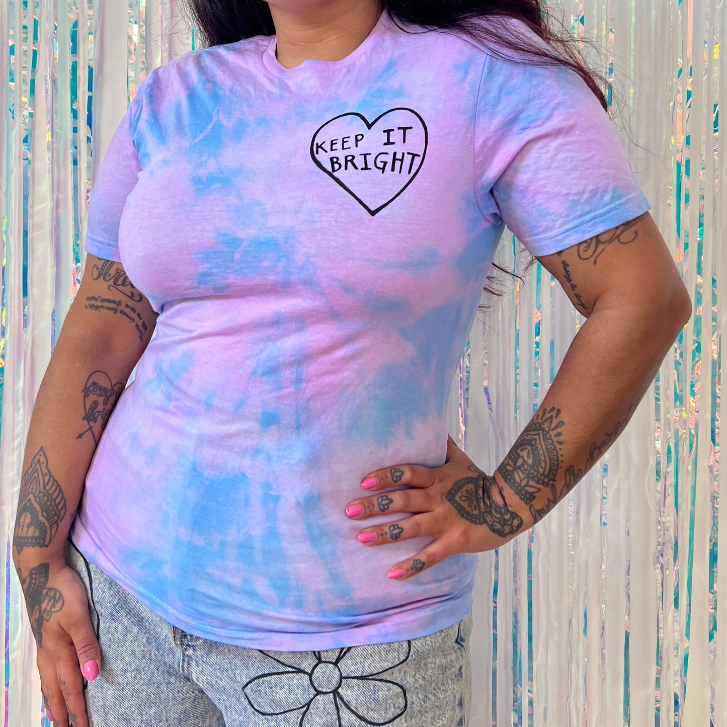 keep it bright tie-dye t-shirt