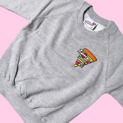 pizza & positive vibes - kids sweatshirt - grey