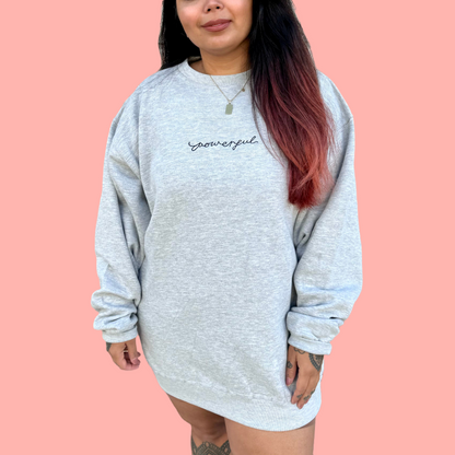 powerful embroidered sweatshirt | 4 colours