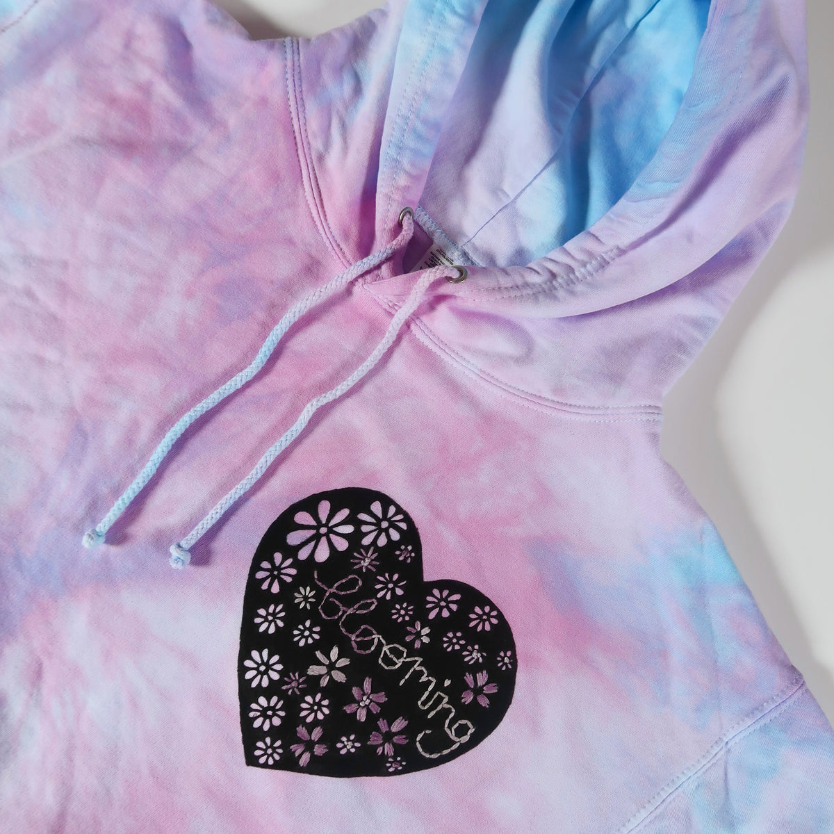 blooming tie dye hoodie