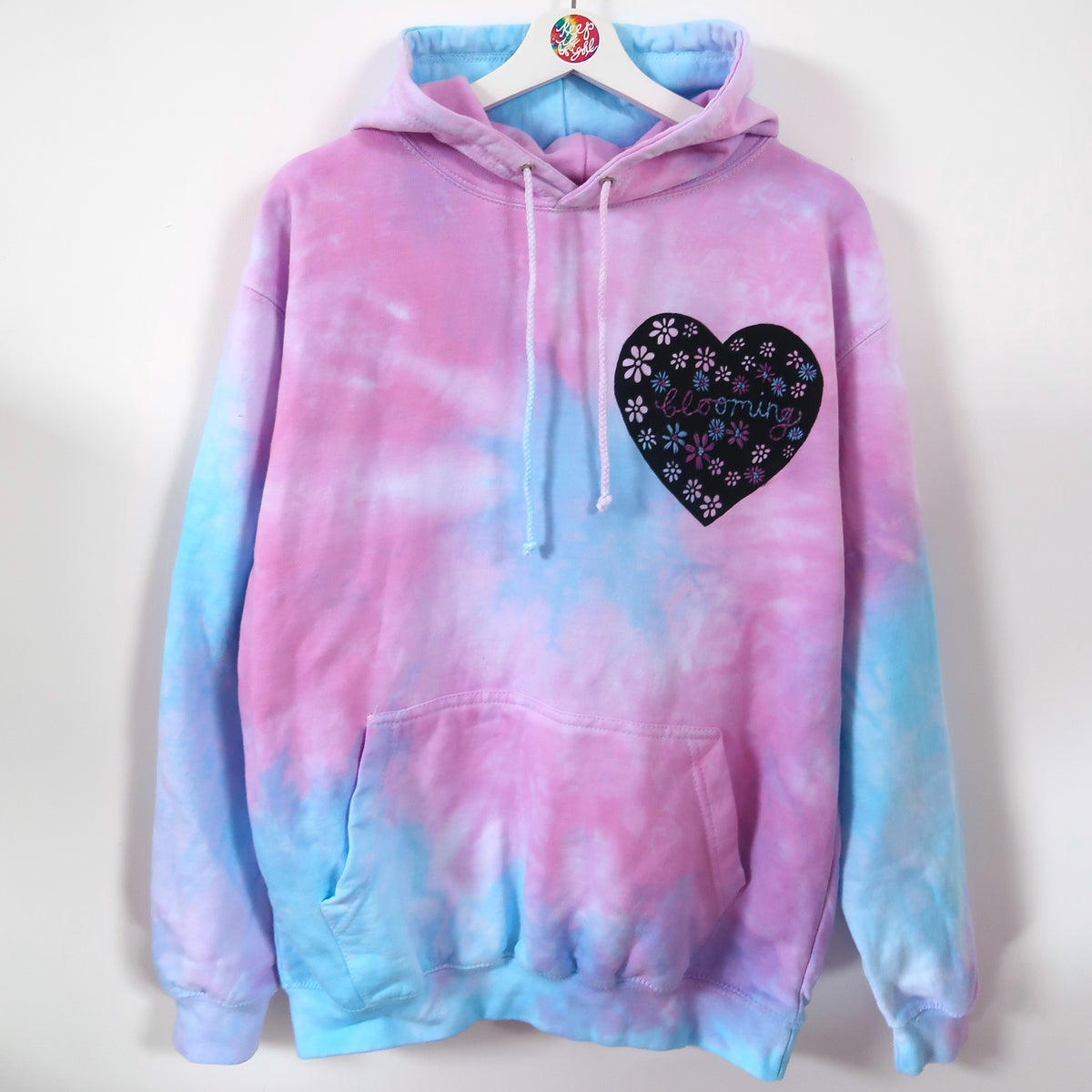 blooming tie dye hoodie