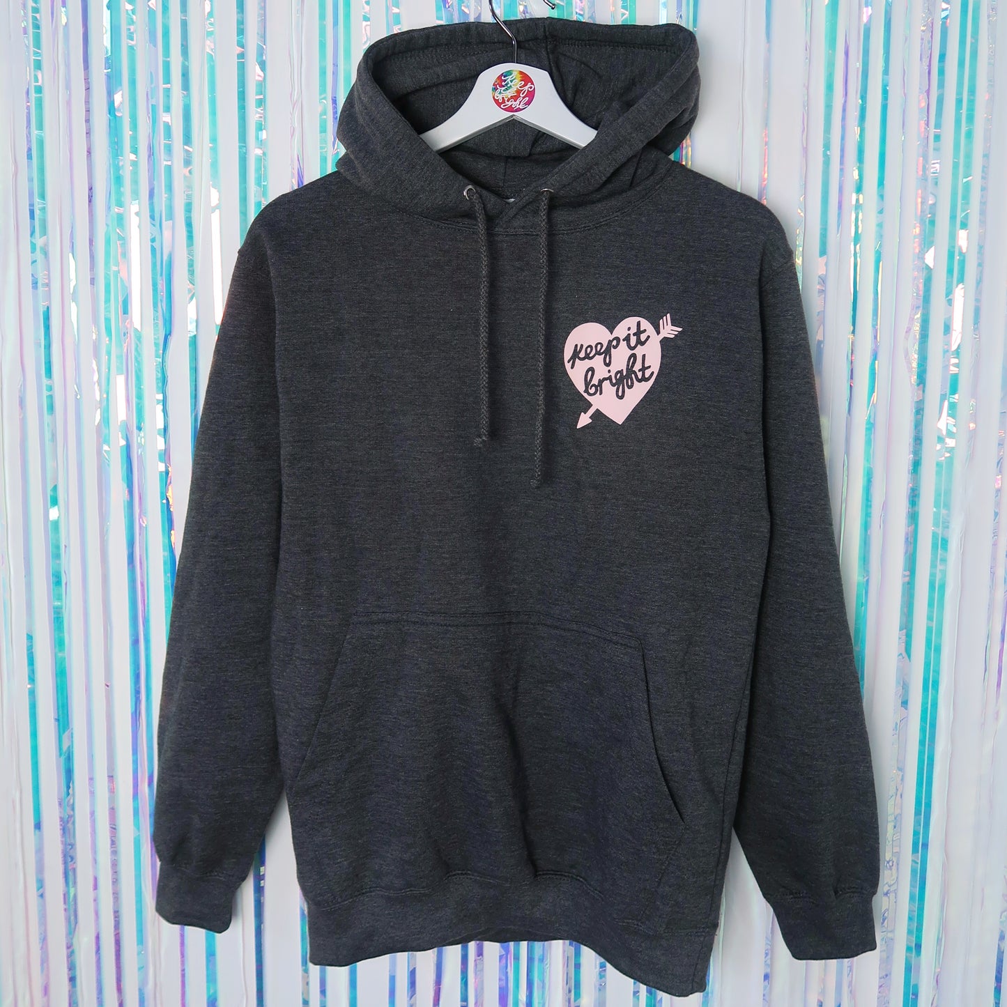filling my heart with joy pullover hoodie - grey