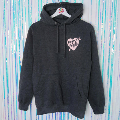 filling my heart with joy pullover hoodie - grey