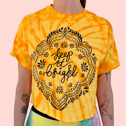 keep it bright tie-dye t-shirt / crop top