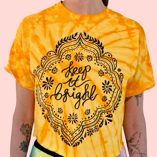 keep it bright tie-dye t-shirt / crop top