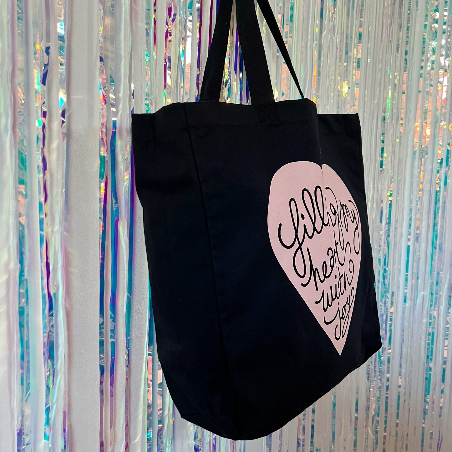 filling my heart with joy large tote bag