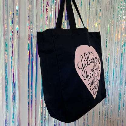 filling my heart with joy large tote bag