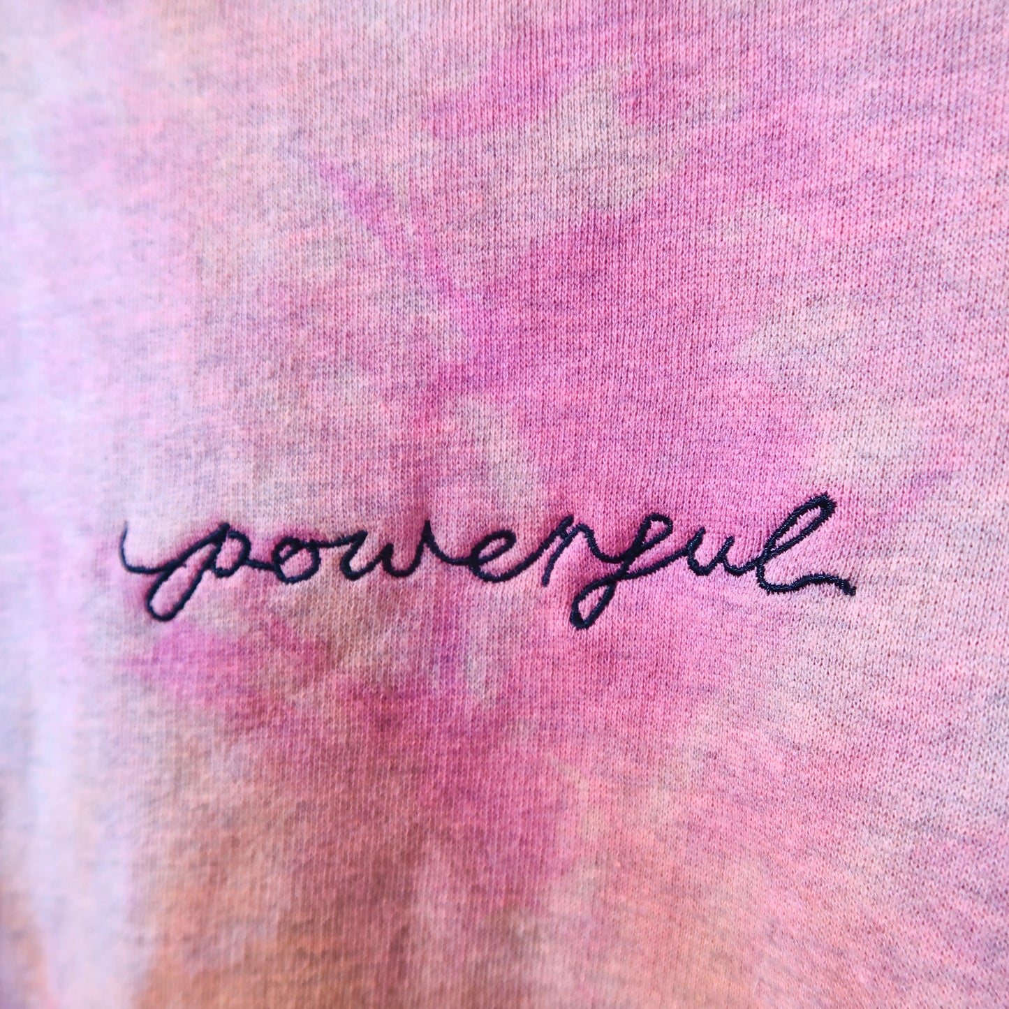 powerful embroidered sweatshirt - tie dye