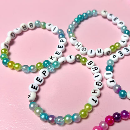 keep it bright beaded bracelets