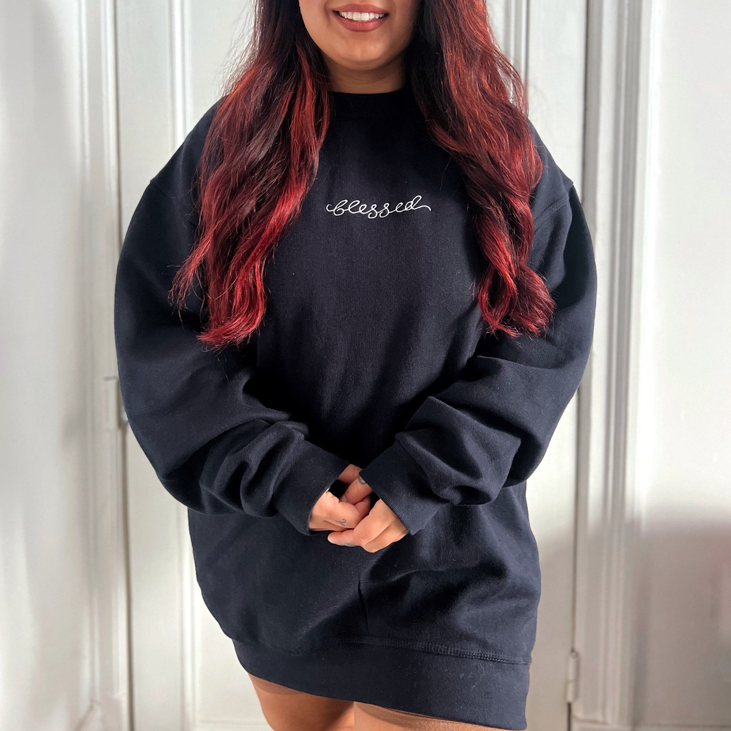 blessed embroidered sweatshirt | 4 colours
