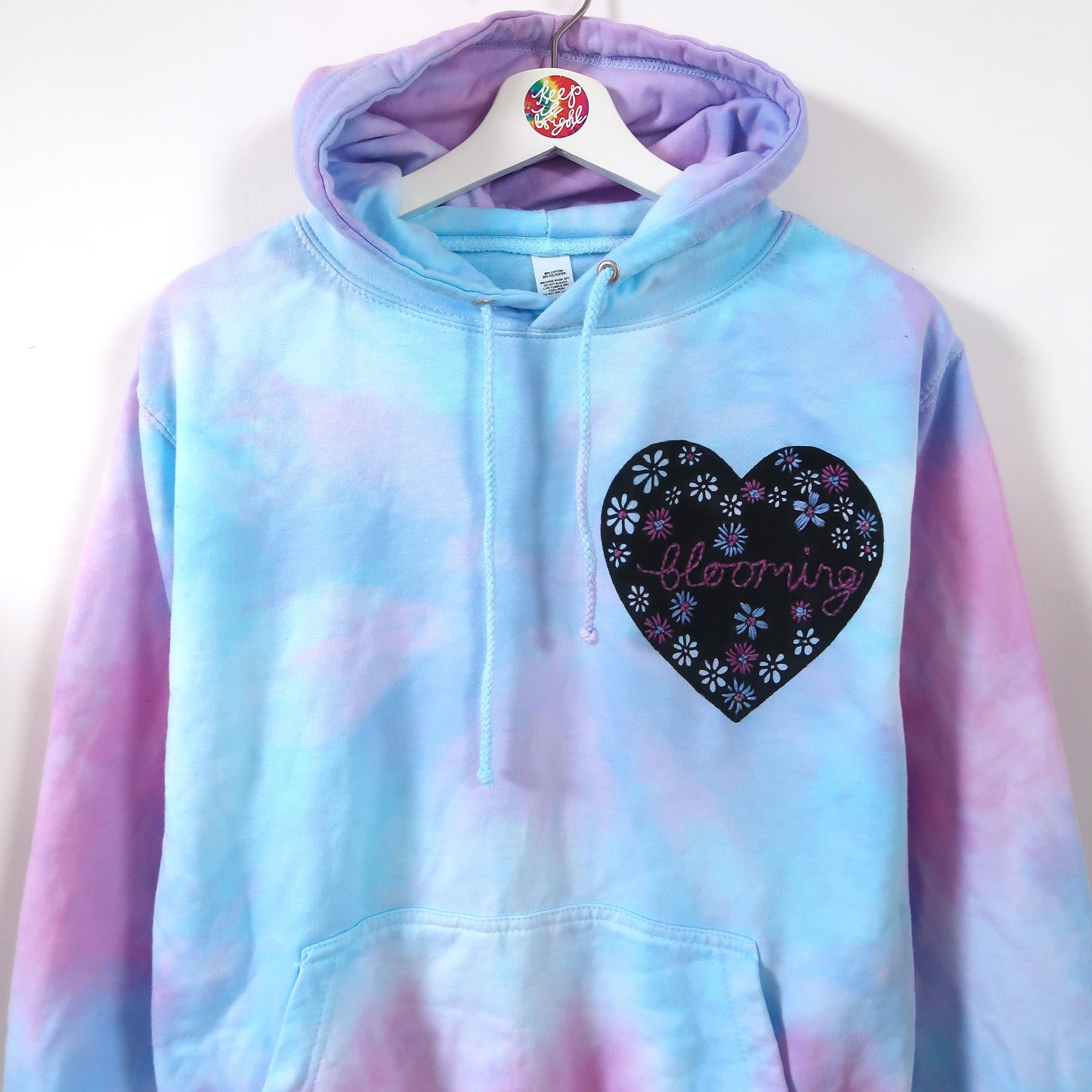blooming tie dye hoodie