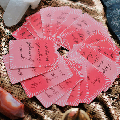 affirmation card & crystals set