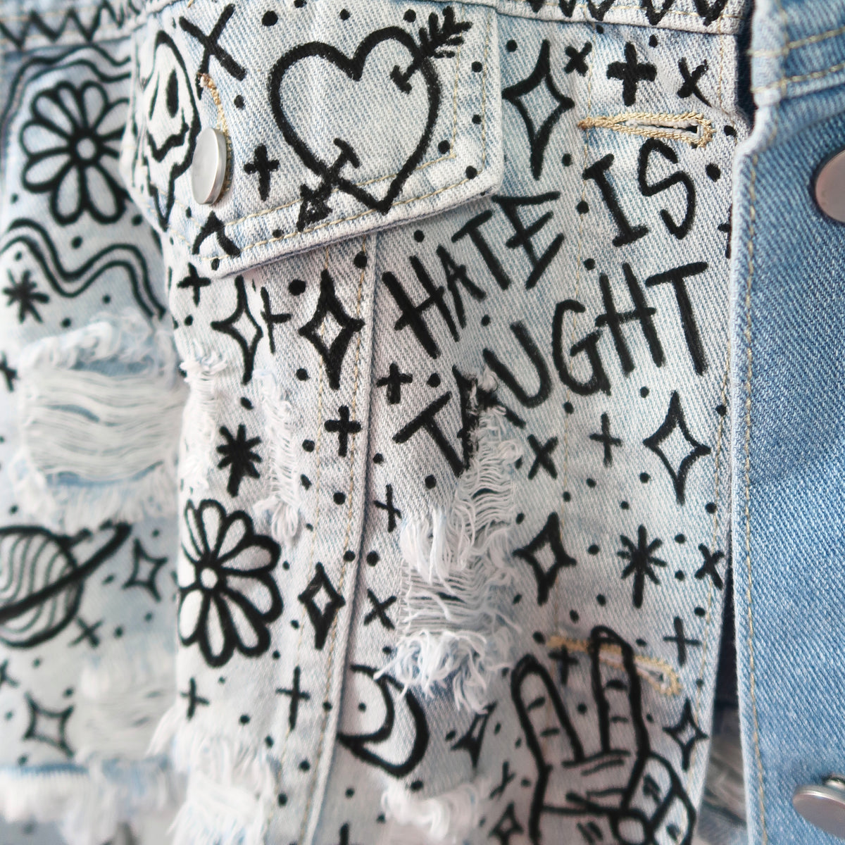 the ‘heart on sleeve’ denim jacket