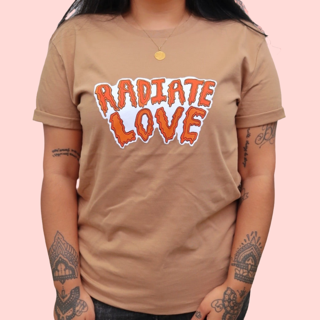 radiate love t-shirt - tan