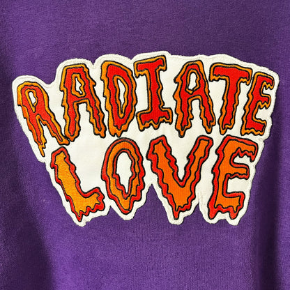 radiate love embroidered sweatshirt - purple