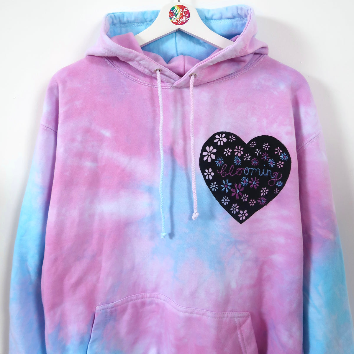 blooming tie dye hoodie
