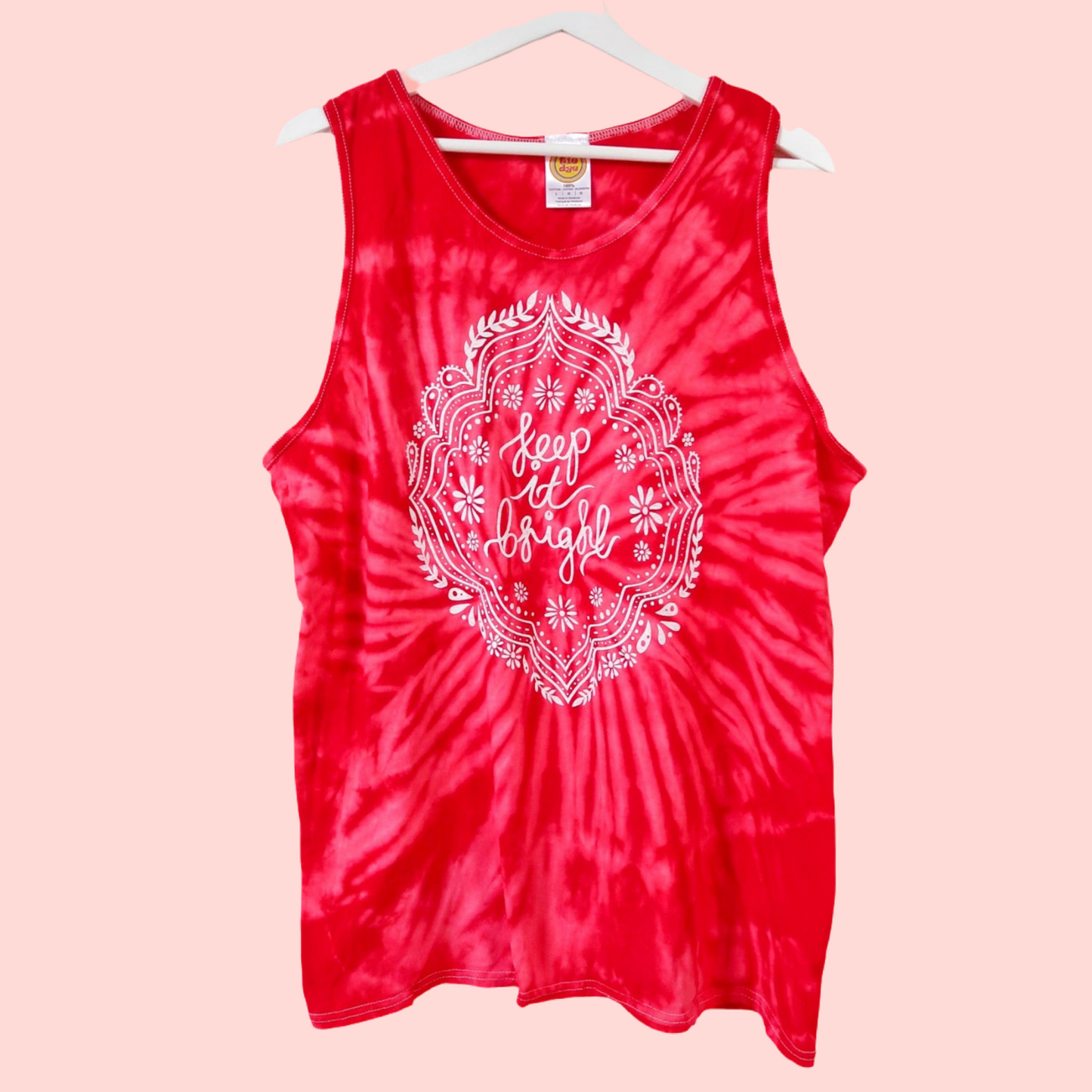 keep it bright tie dye vest top - red