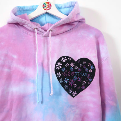 blooming tie dye hoodie