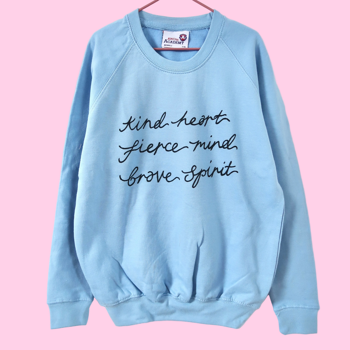 kind heart, fierce mind, brave spirit - kids sweatshirt - blue