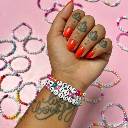 keep it bright beaded bracelets