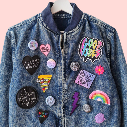 the 'super mix' denim bomber jacket