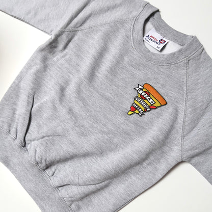 pizza & positive vibes - kids sweatshirt - grey