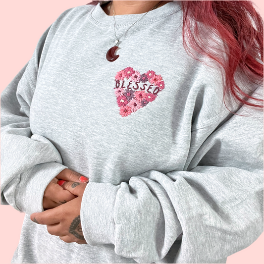 Embroidered sweatshirts with positive messages Keep It Bright