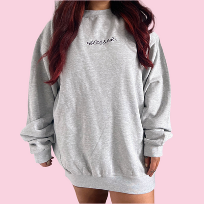 blessed embroidered sweatshirt | 4 colours