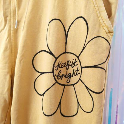 flower power lounge pants - yellow